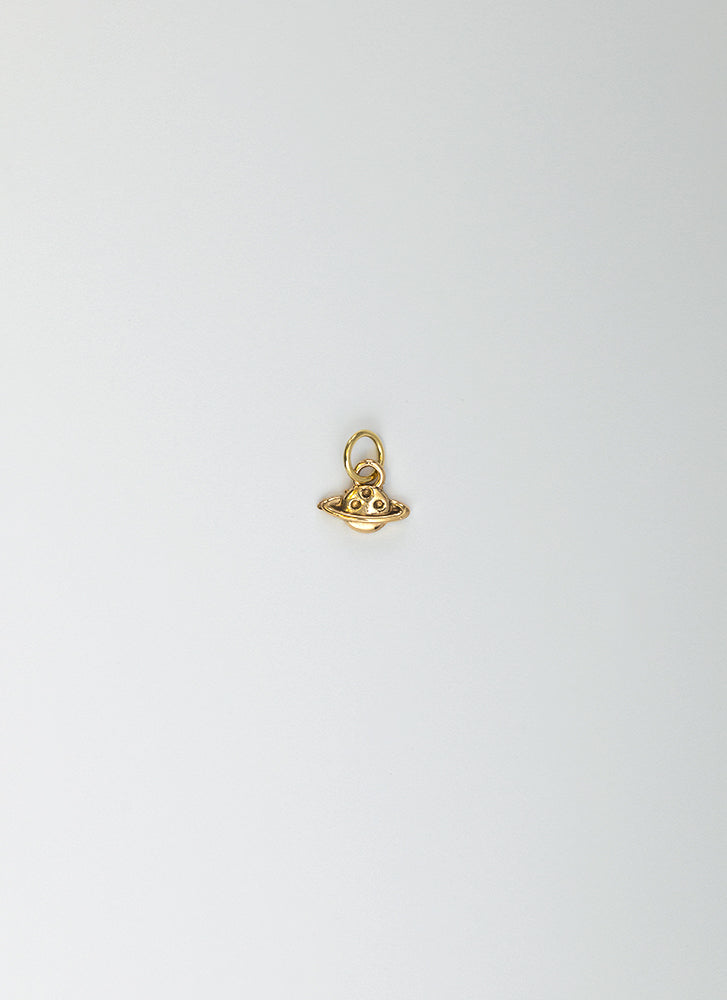 Saturn charm 14k gold