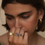 Joshi diamanten curve ring 14k goud