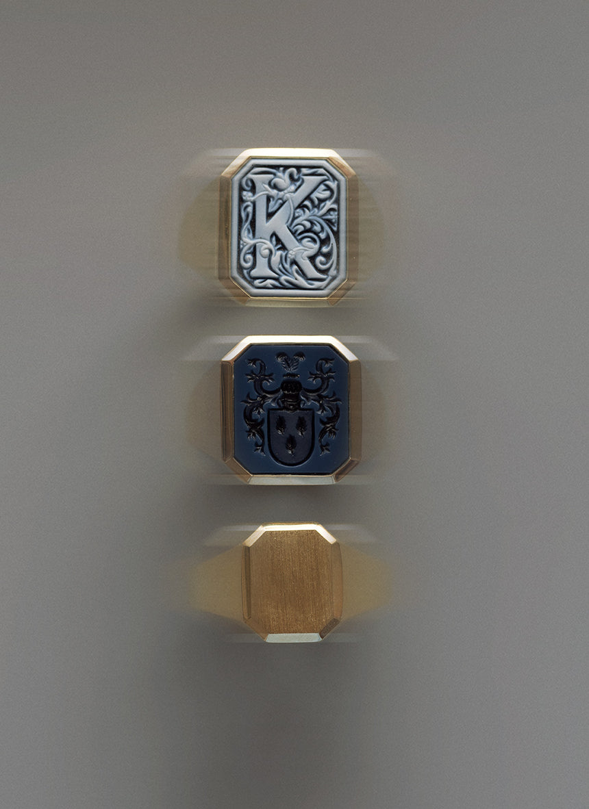 The gent woody signet ring 14k gold