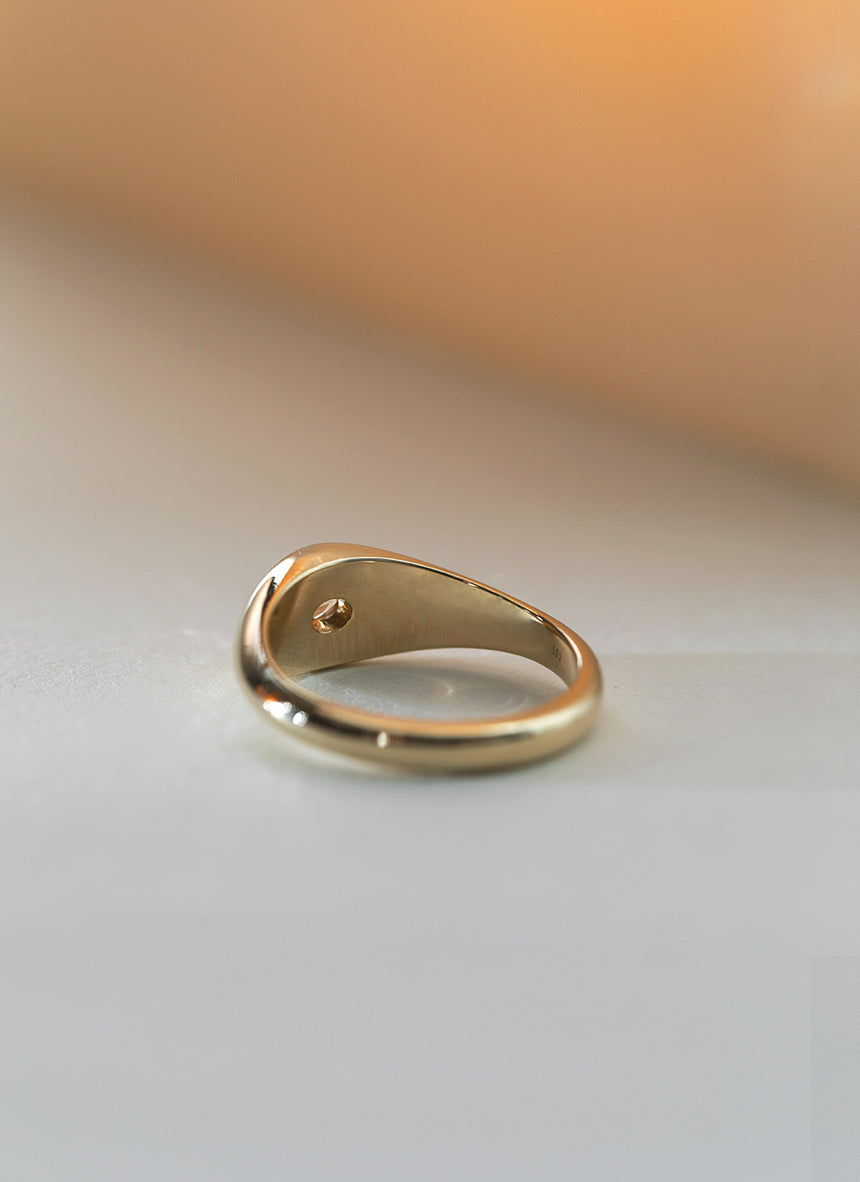 Bear edeltopaas ring 14k gold