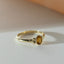 Elay citrien 14k gouden ring