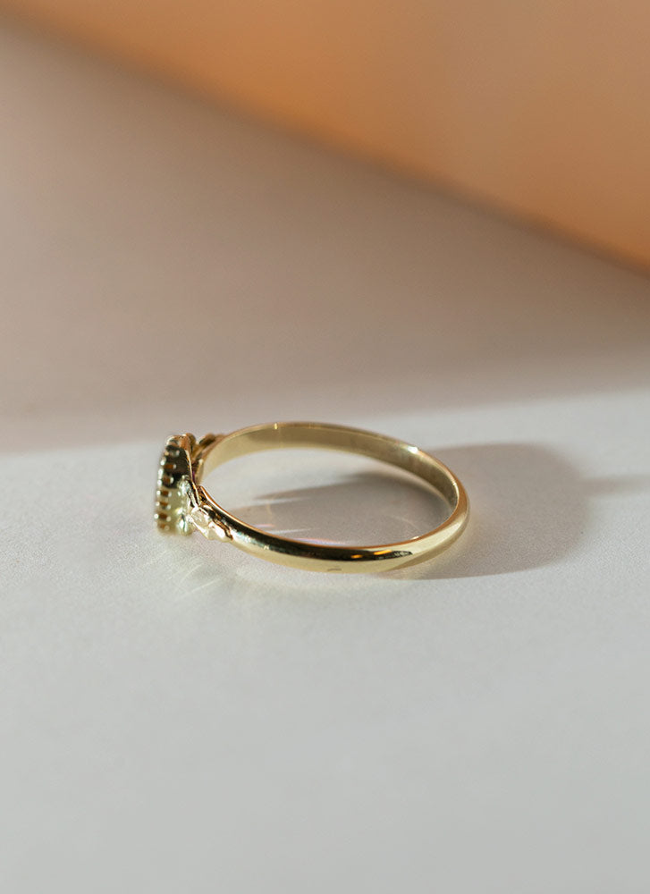 Elay citrien 14k gouden ring