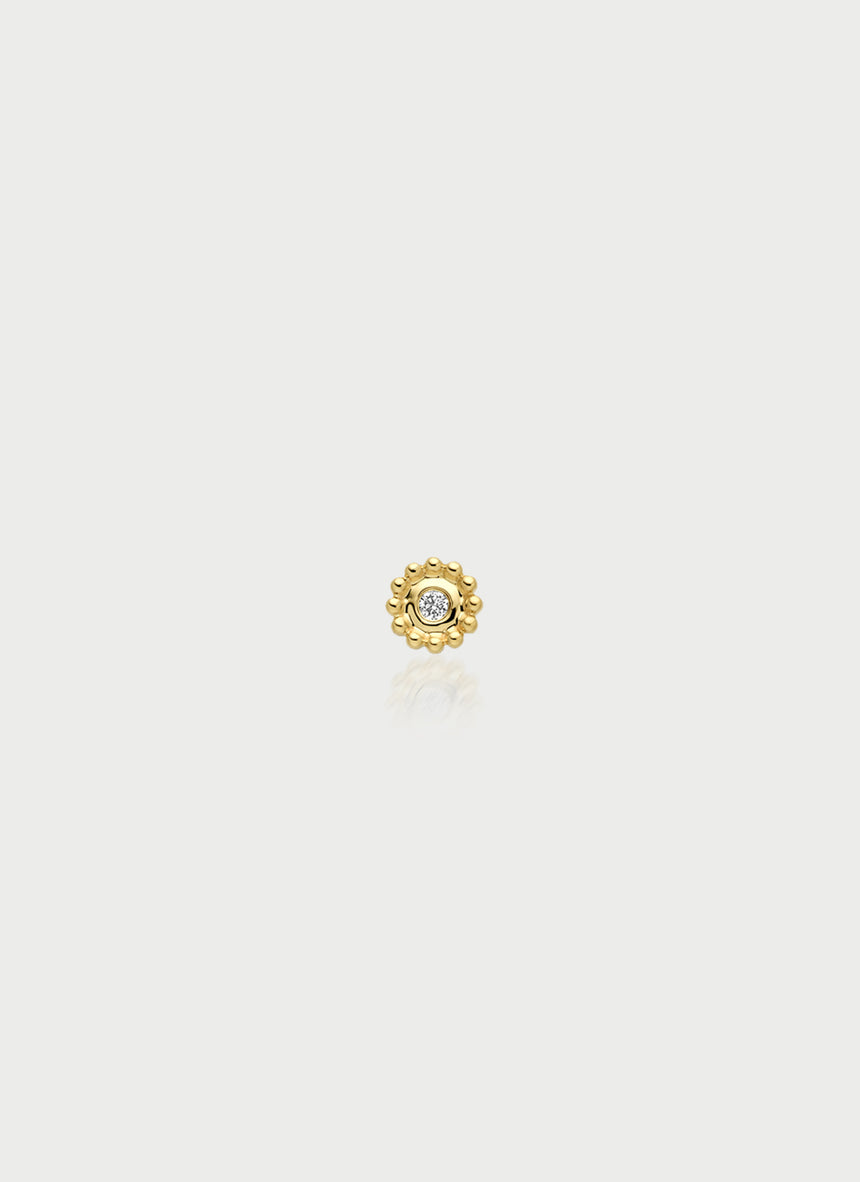 Everly diamant single stud 14k goud