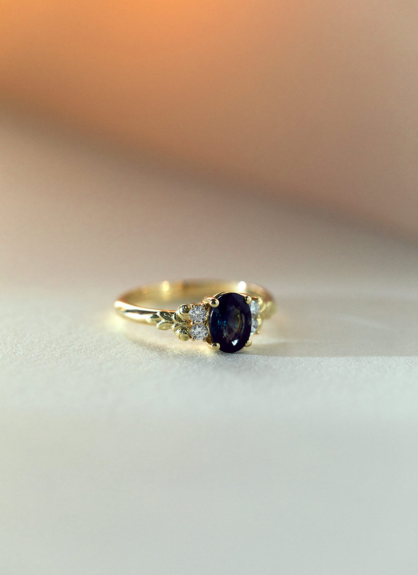 Joya sapphire diamond ring 14k gold