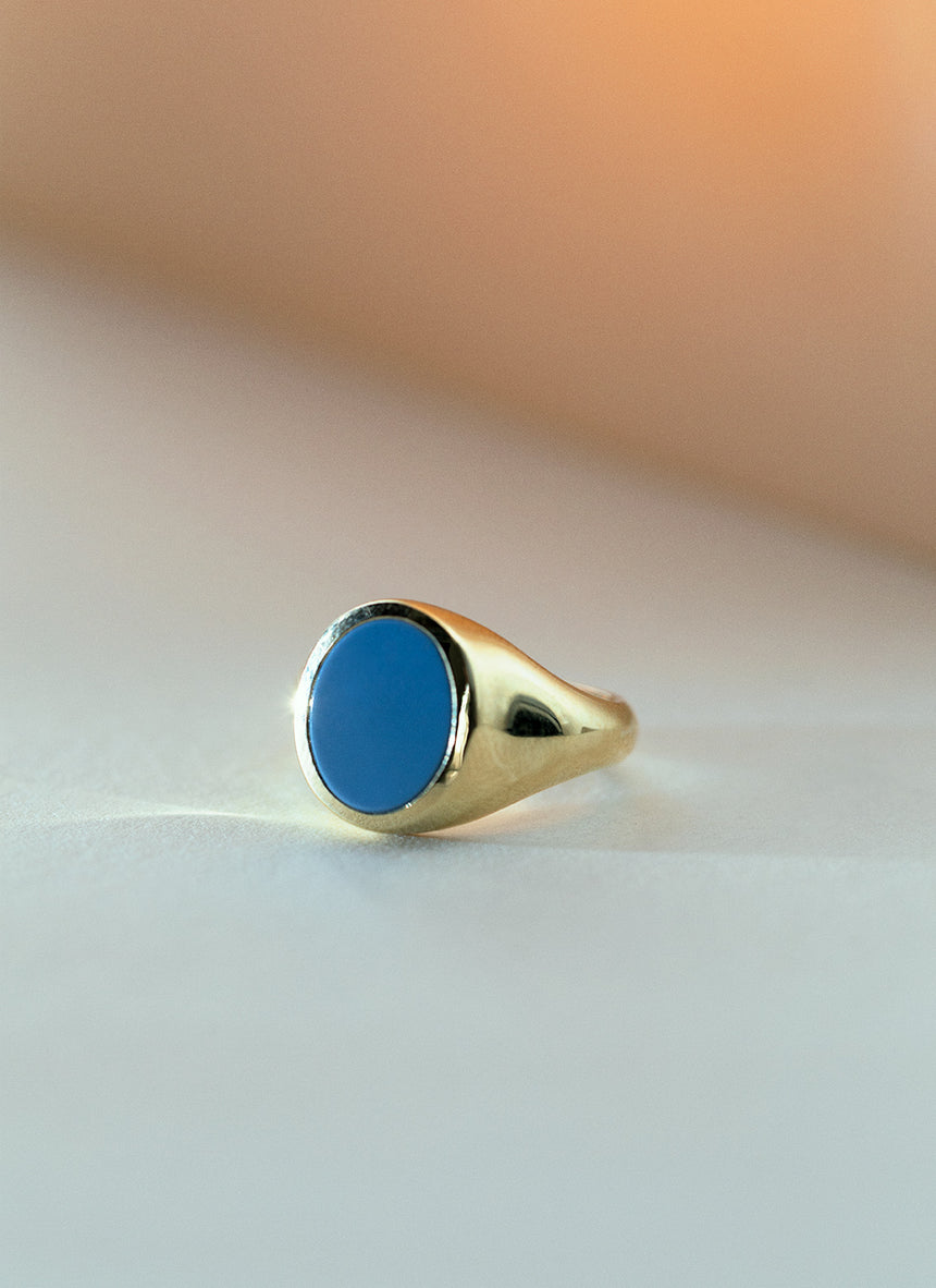 Kiki signet ring 14k goud