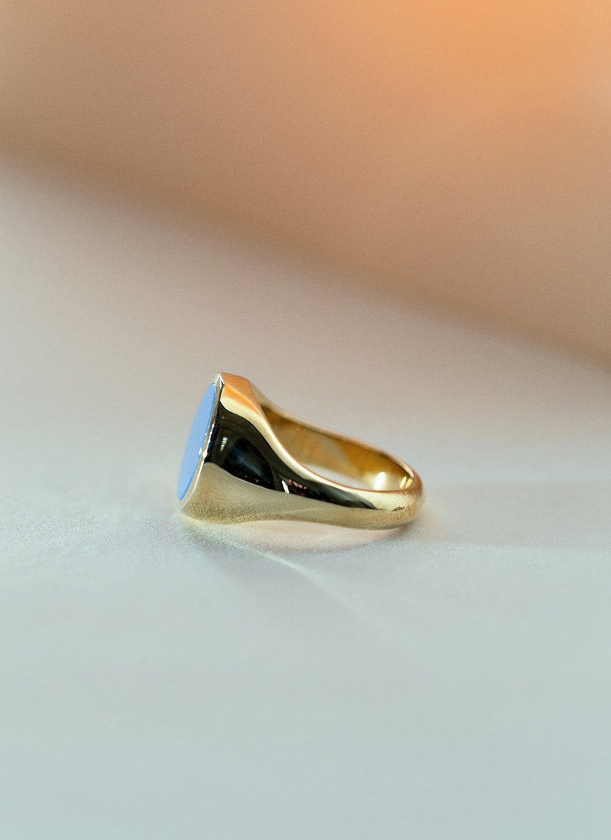 Kiki signet ring 14k goud