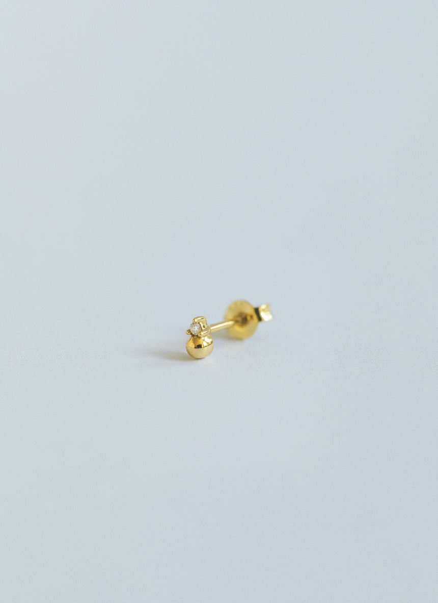 Mimi diamond single earstud 14k gold