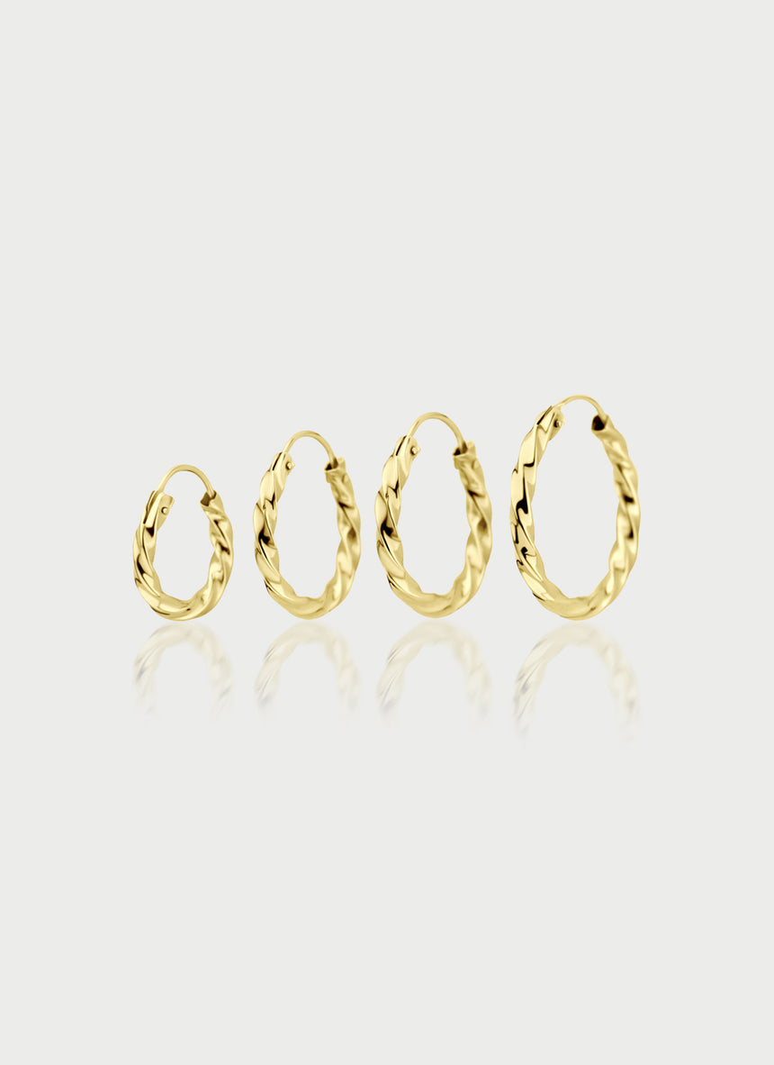 Saray twisted earrings 14k gold