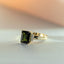 Custom emerald cut toermalijn ring 14k goud