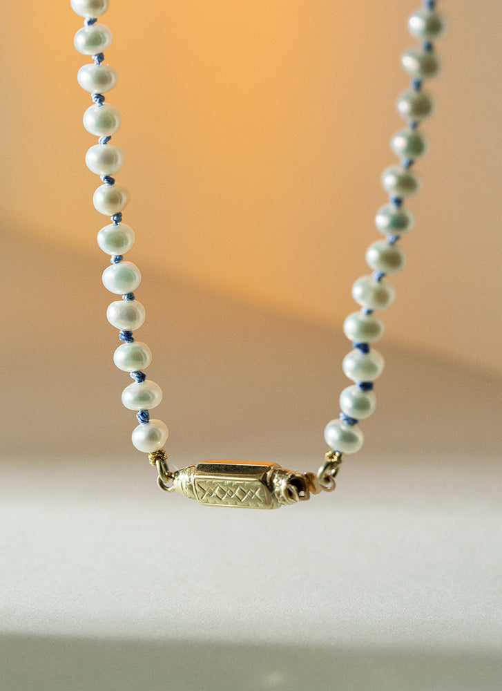 Tatum pearl necklace 14k gold