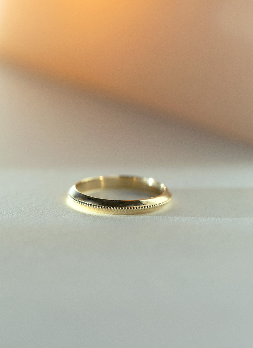 Umbra stacking ring 14k gold